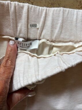 Peserico Off-White Elastic Waist Knit pant